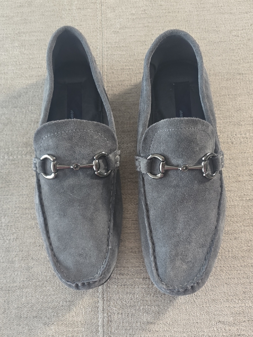Joseph Abboud Dark Grey Suede Driver Loafers NWOT Size 11